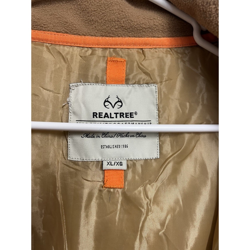 Realtree Xtra Camo Fleece Jacket Mens XL Full Zip Hunting Outdoor Brown - Picture 15 of 16
